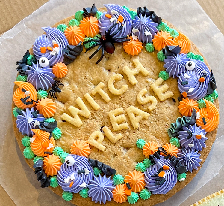 spooky cookie cake